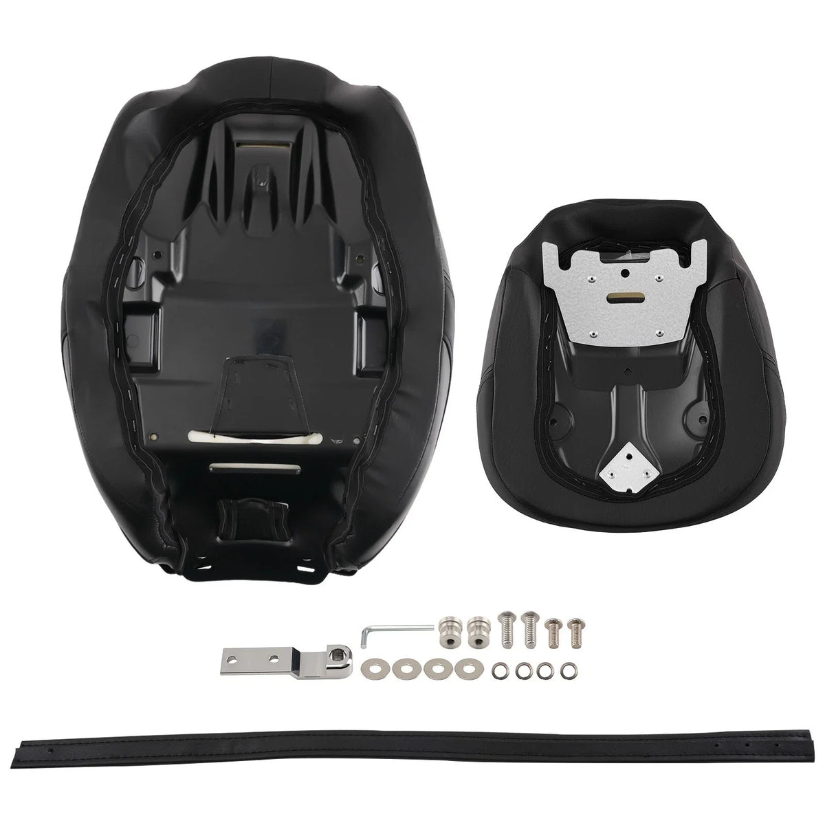 Black PU Seat Driver & Passenger for Harley Touring (2009–2018)