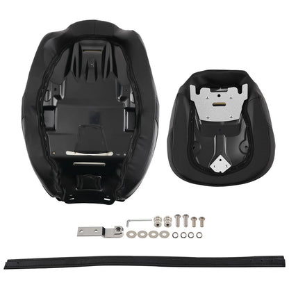 Black PU Seat Driver & Passenger for Harley Touring (2009–2018)