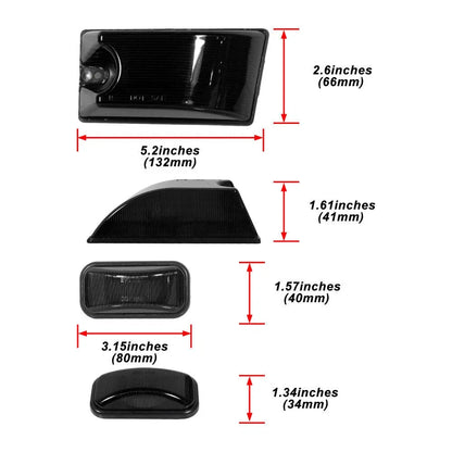 5x Smoked Roof Cab Marker Light Covers for Hummer H2/SUT (2003–2009)