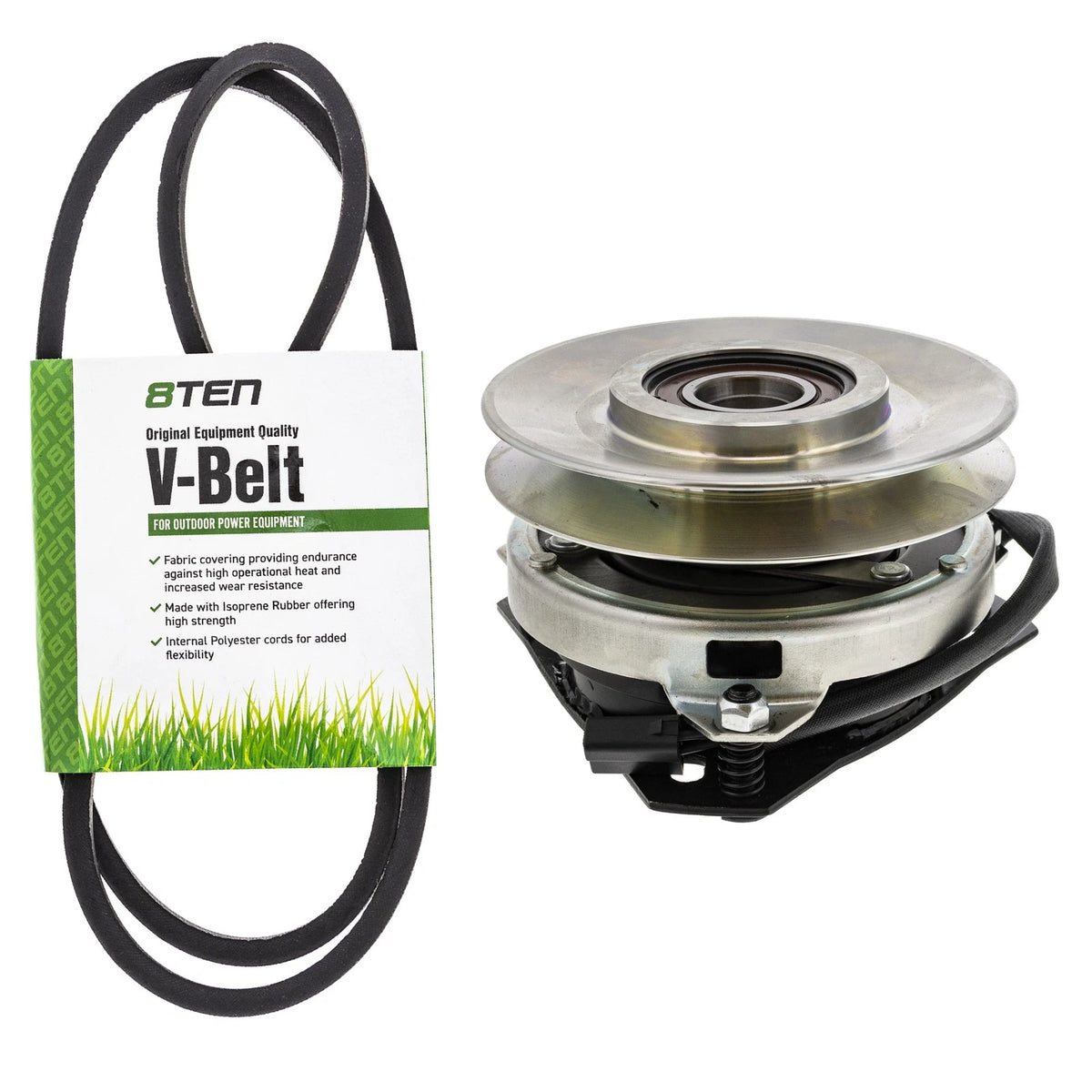 Electric PTO Clutch & Belt Kit for Yard-Man LT42 LT46 (917-04080, 717-04080, 5215-142)
