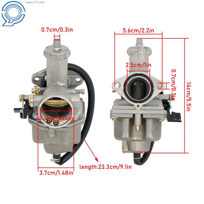 Carburetor with Handlebar Grips & Throttle Cable for Honda XR100 XR100R CRF100F