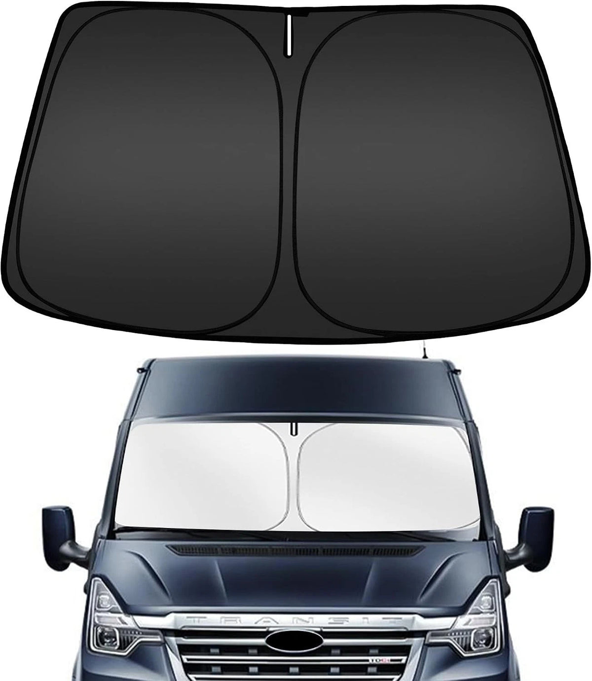 Windshield Sun Shade for Ford Transit 150 250 350 350HD (2015–2026)