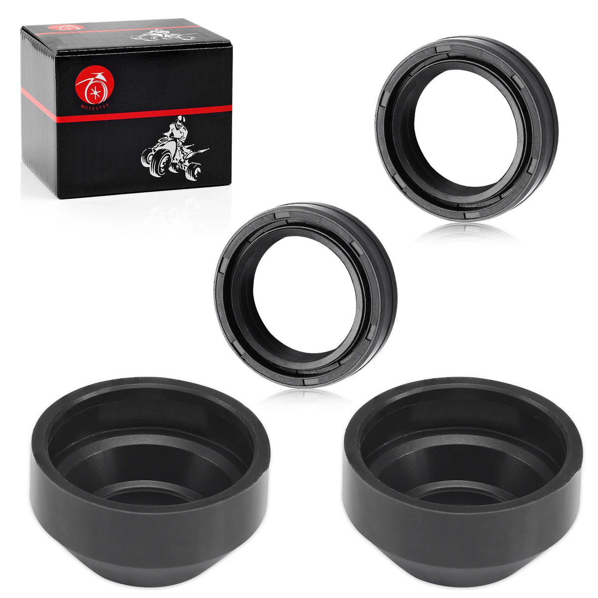 Fork Oil Seals & Dust Wiper Seals for Honda CX500 (1978–1981) 51425-369-000, 91254-413-881