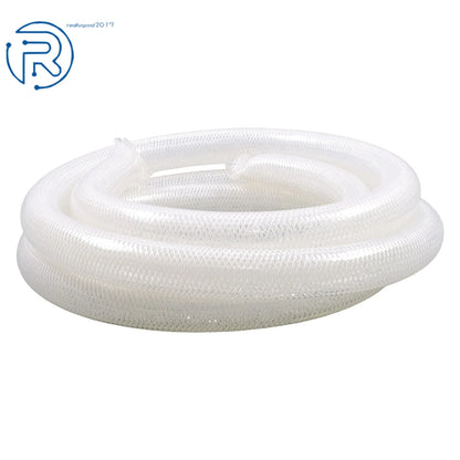 10 ft Heavy Duty Braided Clear PVC Tubing 1" ID × 1-19/64" OD