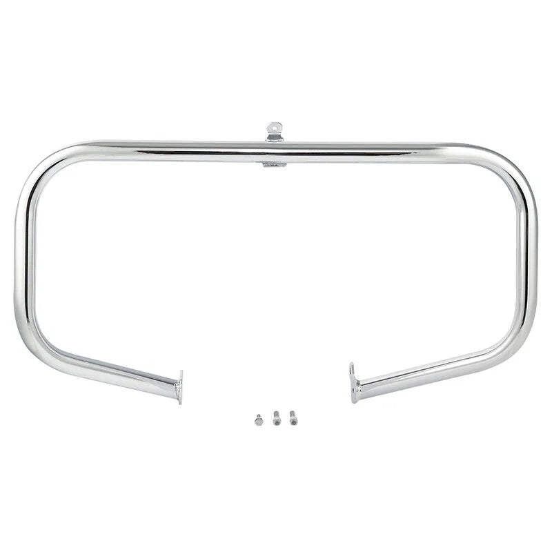 Chrome Highway Engine Guard Bar with Footpeg Pegs for Harley Road King (2009–2024)