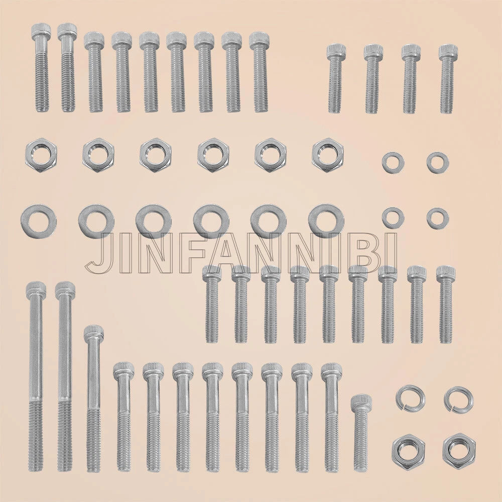 54PC Stainless Steel Bolt Screw Nut Kit for Yamaha Blaster 200 YFS200 (1988–2006)