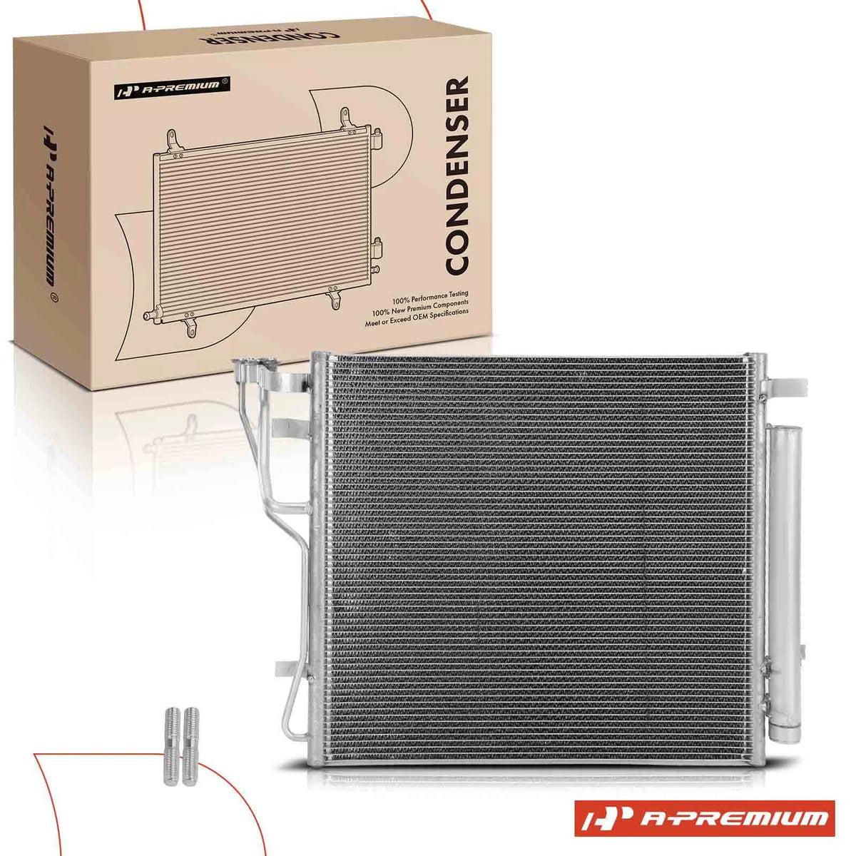 A/C Condenser with Bracket & Receiver Drier for Kia K5 GT (2021–2022) KI3030158, 97606L3300, 30200