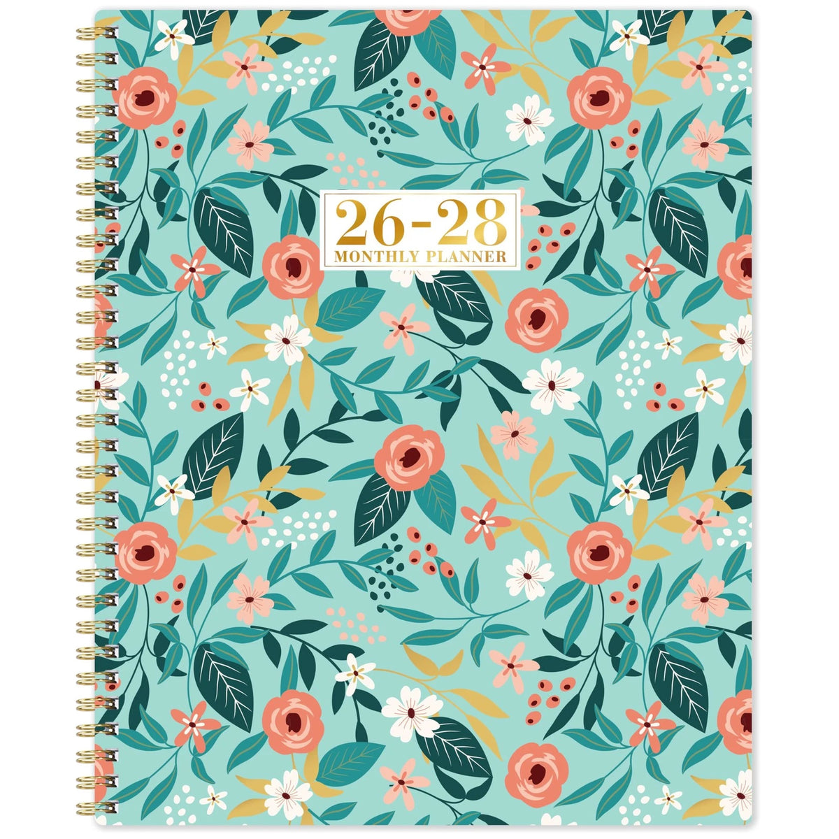 Monthly Planner for 2026-2028 (July 2026 - June 2028) 9" × 11", Green