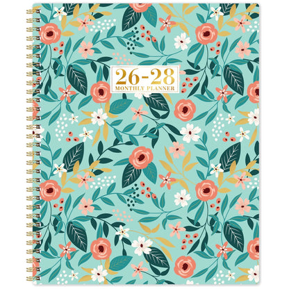 Monthly Planner for 2026-2028 (July 2026 - June 2028) 9" × 11", Green