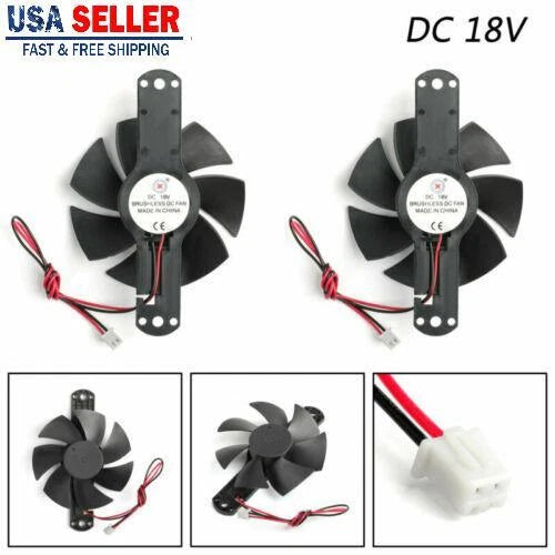 2X DC 18V Cooling Fan Sleeve Bearing for Induction Cooker W001-B181-Set