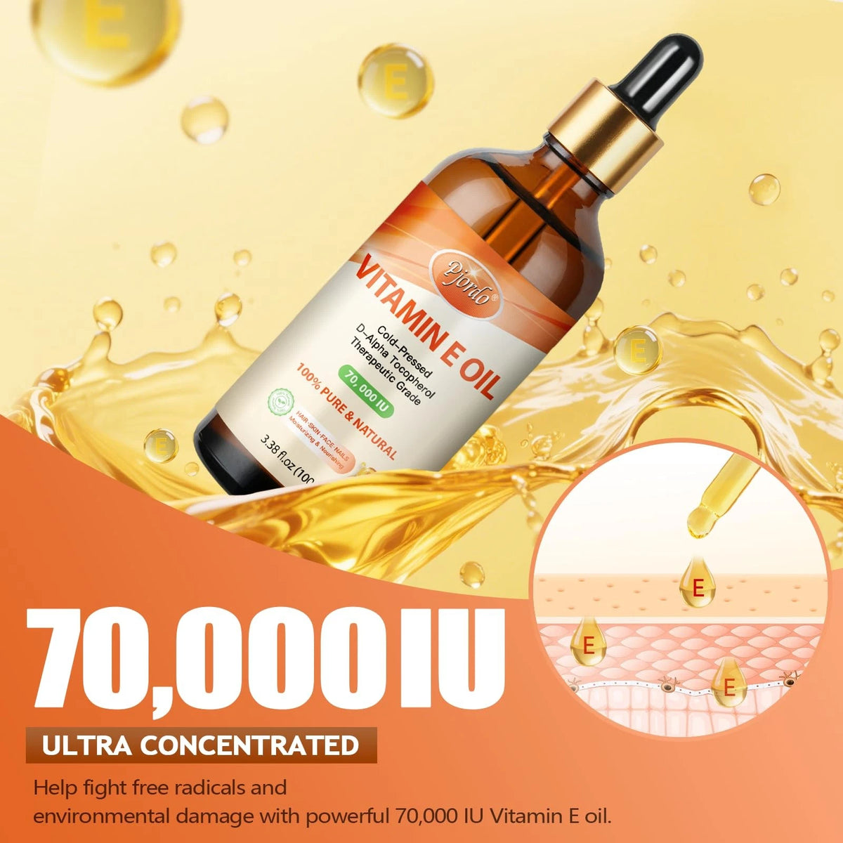 Vitamin E Oil for Skin Care (100% Pure, 3.38 Fl Oz)