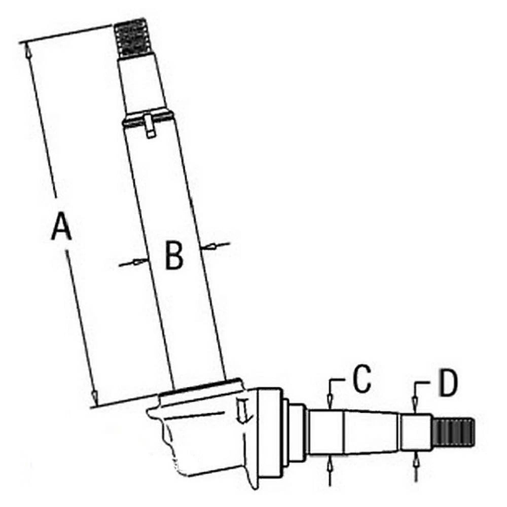 Left Hand Spindle for 2300 2350A B414 354 364 384 434 444 (No Years)