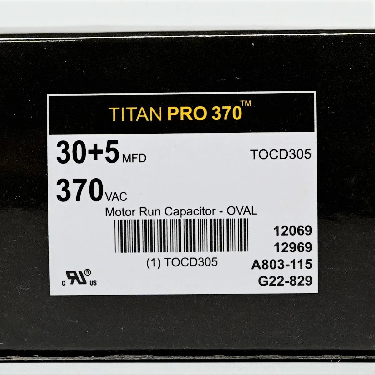 30/5 MFD Dual Motor Run Capacitor for HVAC Systems (370 Volts)