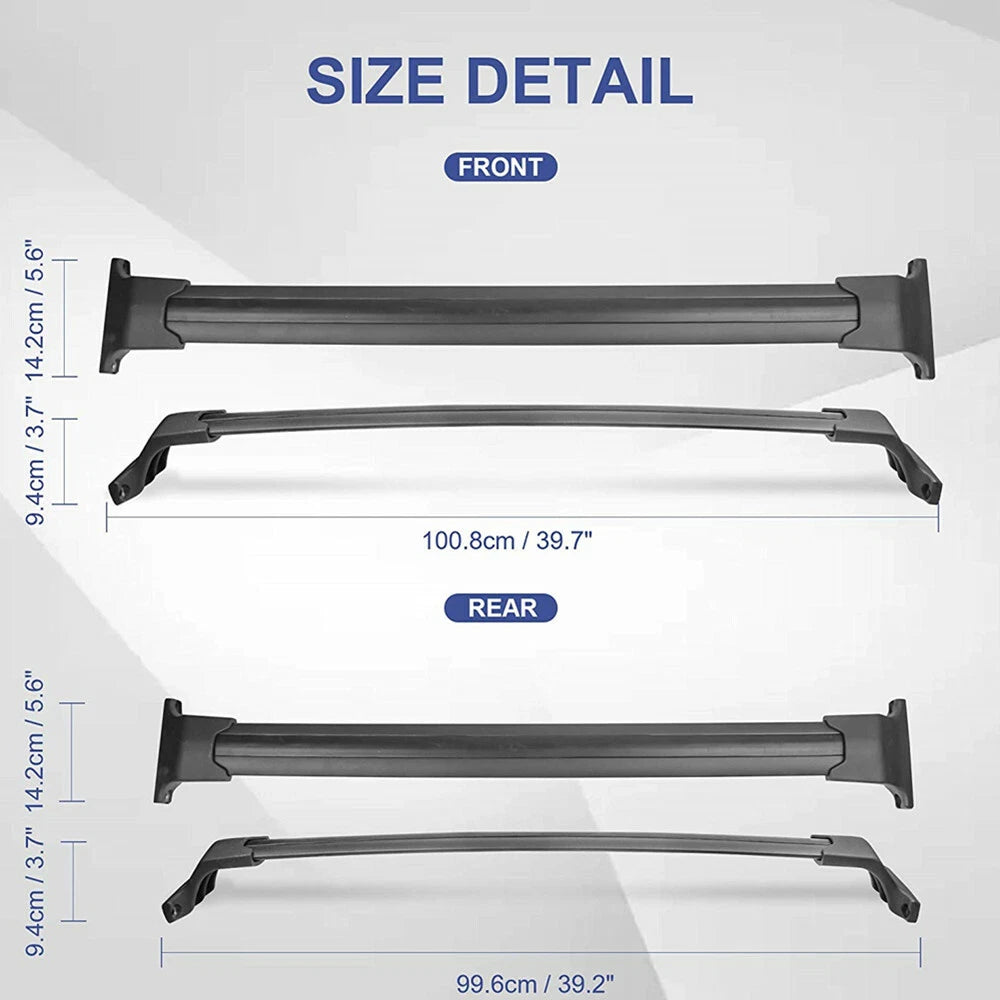 Set of 2 Roof Rack Cross Bars for Buick Envision (2016–2017) H167-5819, 5819