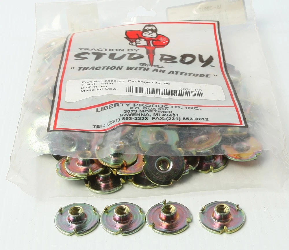 Set of 96 T-Nuts 1" x 7mm for Backing Plates & Nuts (2020-P3)