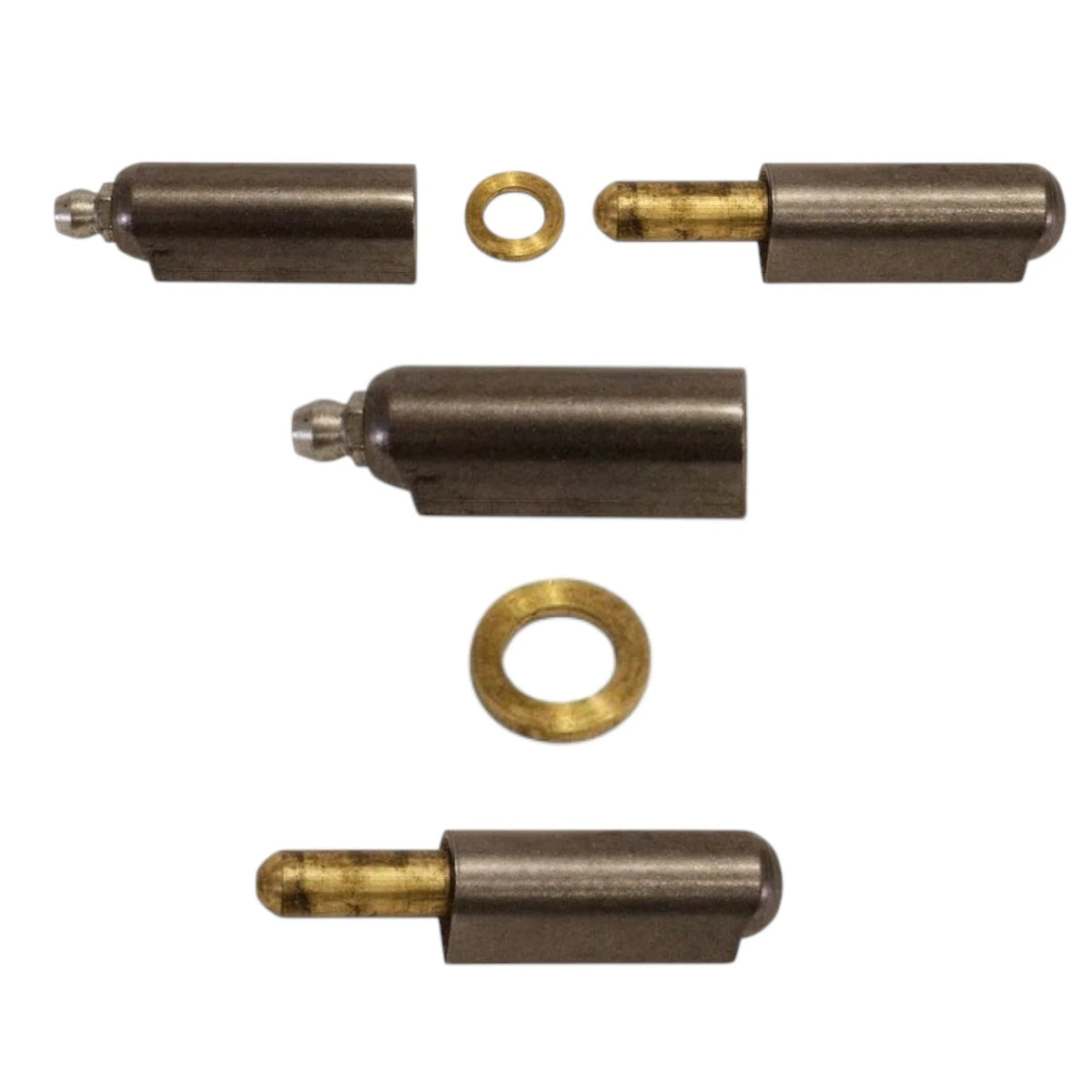 FBP080GF Steel Weld-On Bullet Hinge 0.61" x 3.15" with Brass Pin & Grease Fitting