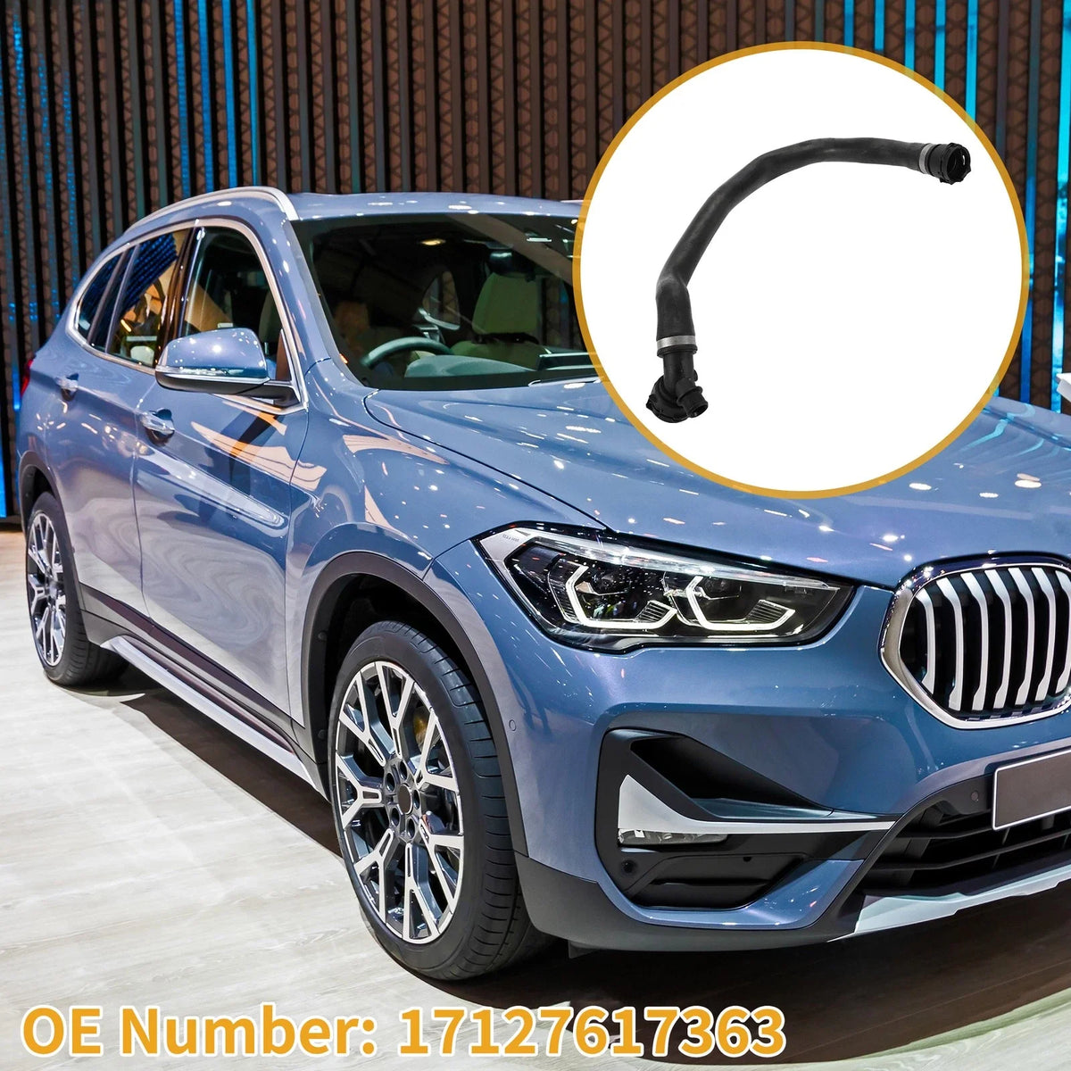 Radiator Hose for BMW X1 (2016–2020), X2 (2018–2019) No. 17127617363 Rubber