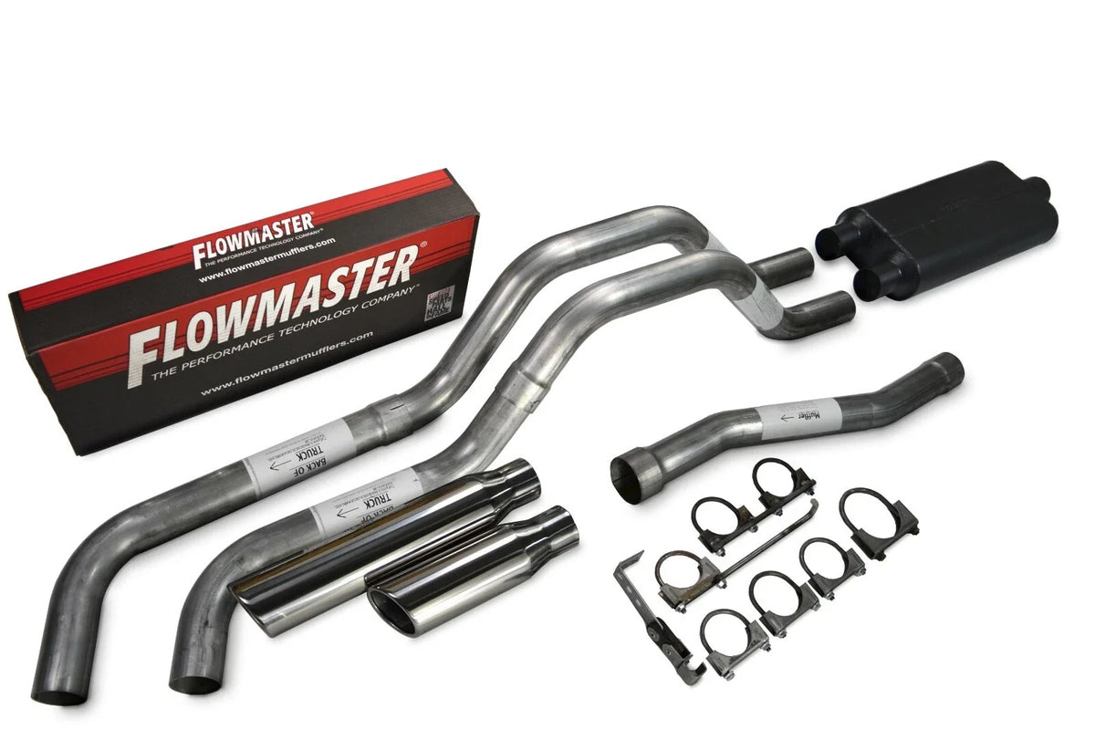 Dual Exhaust System for Nissan Titan (2004–2006) 2.5" Same Side Exit Flowmaster 50