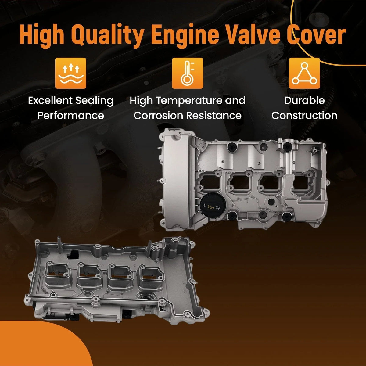 Black Valve Cover for Mercedes-Benz C200 C250 E250 SLK250 (2010–2015) 2710101730