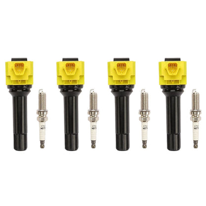 Ignition Coil and Spark Plug Kit for Subaru Outback Legacy Forester Crosstrek (2018–2019) - 18104904, 22433AA720, E127493501, IC881, UF747, UF774