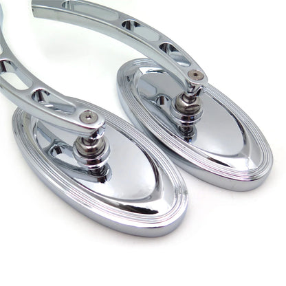 Set of 2 Oval Chrome Mirrors for Honda CBR600/900/929/954/1000RR (1993–2006)