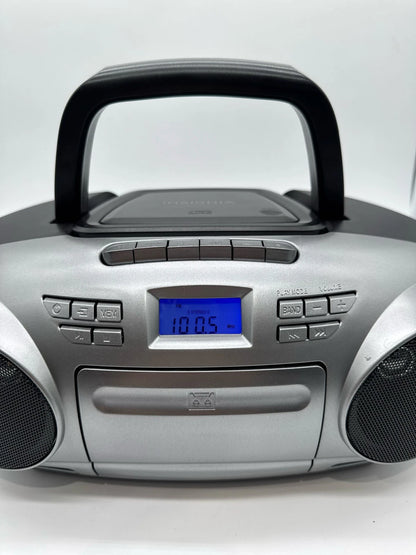 Insignia AM/FM Radio Portable CD Boombox with Bluetooth Stereo MP3