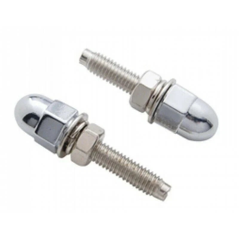 Set of 4 Chrome Acorn License Plate Bolts for Kenworth Peterbilt (GG#50511)