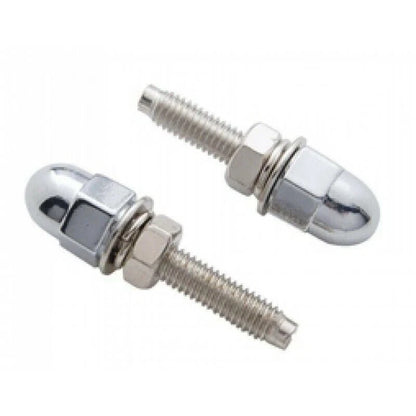 Set of 4 Chrome Acorn License Plate Bolts for Kenworth Peterbilt (GG#50511)