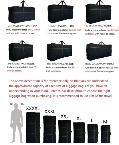 Extra Large Storage Duffle for Universal Use (31.5"l X 11.8"w X 16.5"h)