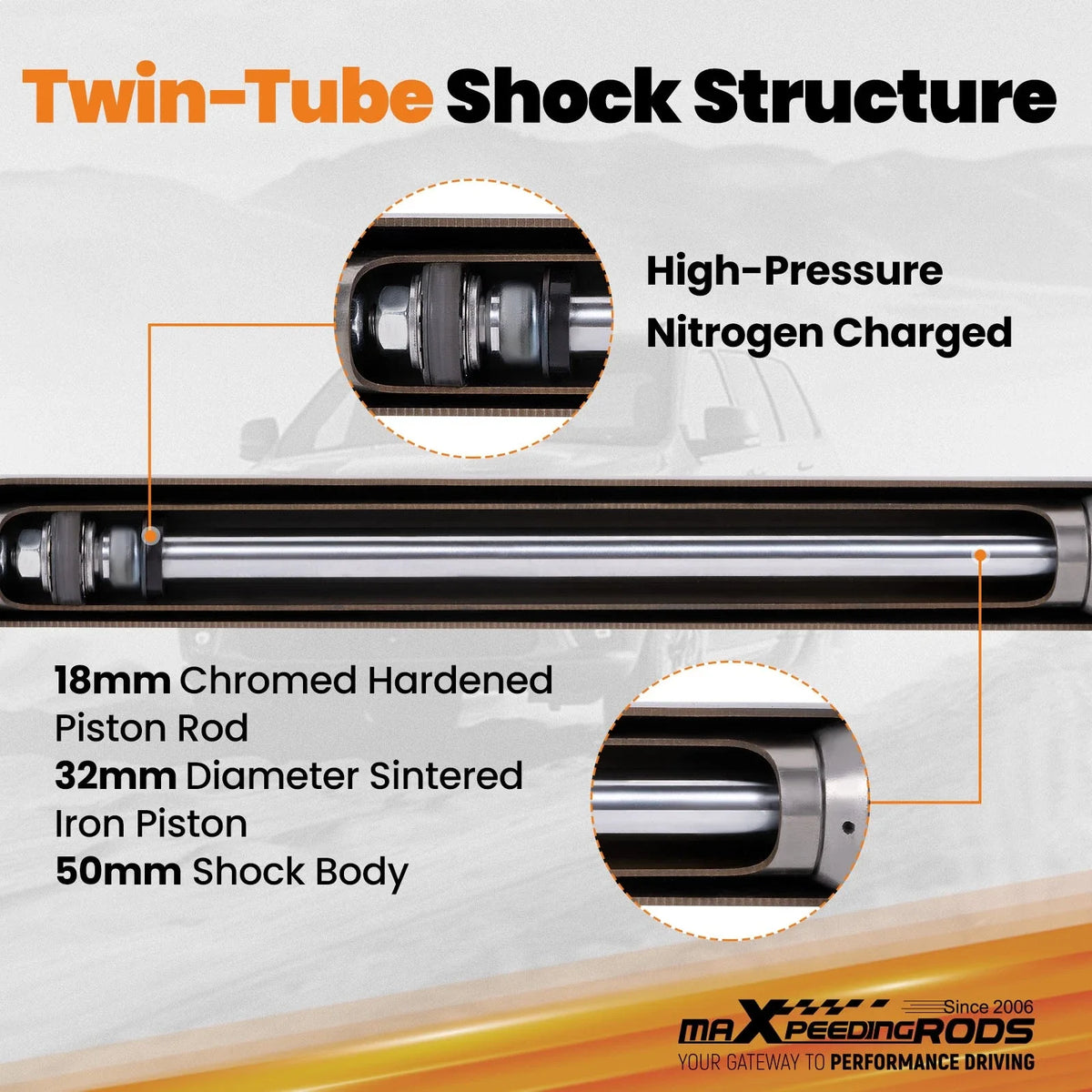 Suspension Drop Kit with Shocks for Silverado Sierra C1500 V8 (1988–1998)