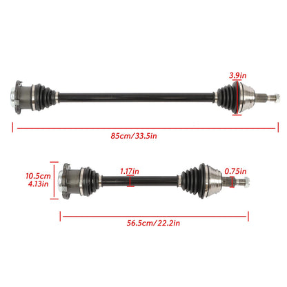 2X Front CV Axle Shaft Pair for Audi TT VW Jetta Beetle (1998–2006) BCK97955K, 1J0407272EM, 66-7253, 667253