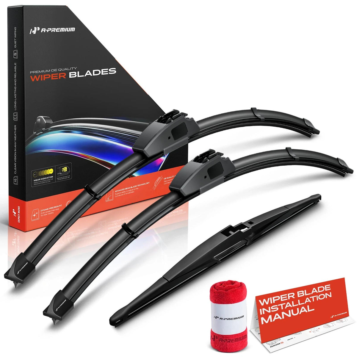 Set of 3 Windshield Wiper Blades for Lexus GX470 (2003–2009)