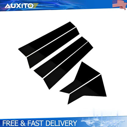 6Pcs Glossy Black Window Pillar Post Cover for Honda Civic FE FL (2022–2025)