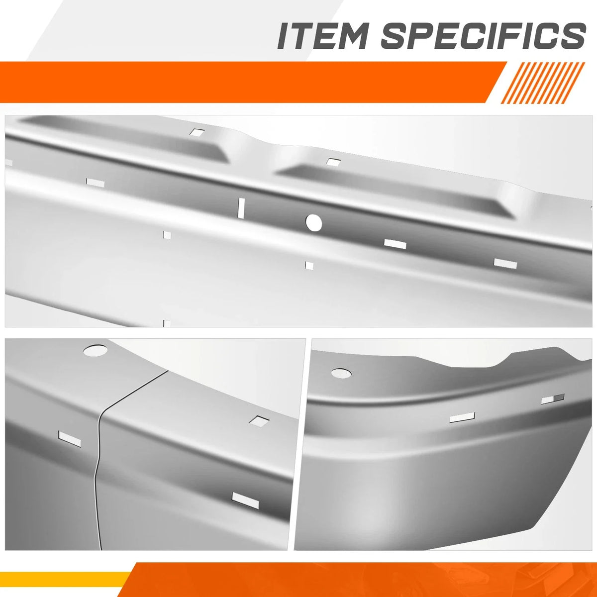 Chrome Steel Front Bumper Face Bar for Chevy Express GMC Savana (2003–2023)