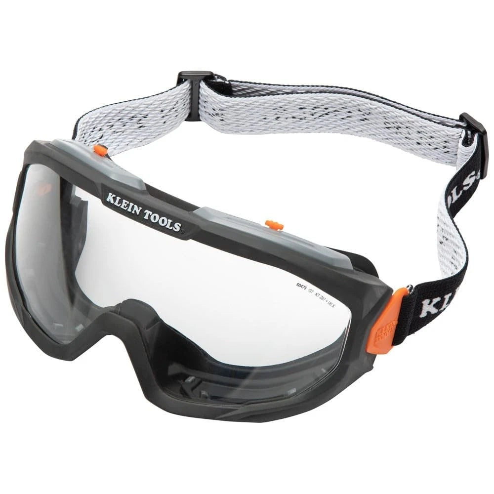 Safety Goggles for Klein Tools (One Size) - Clear Lens, Black/Orange