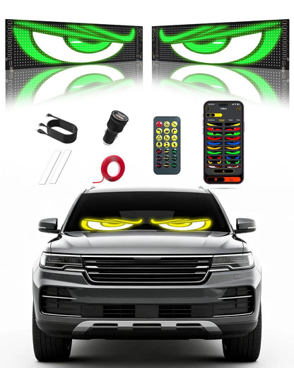 LED Devil Eyes Windshield Light for Cars & Trucks (Programmable Display)