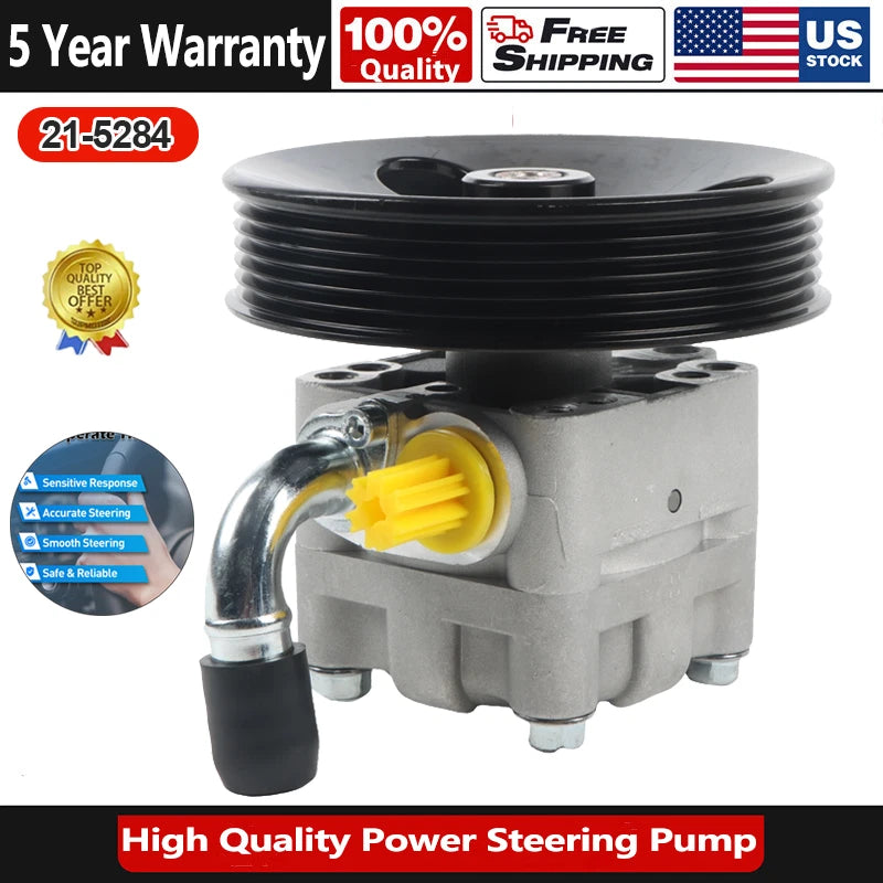 Power Steering Pump w/ Pulley for Nissan Pathfinder (491104W000, 491104W015)