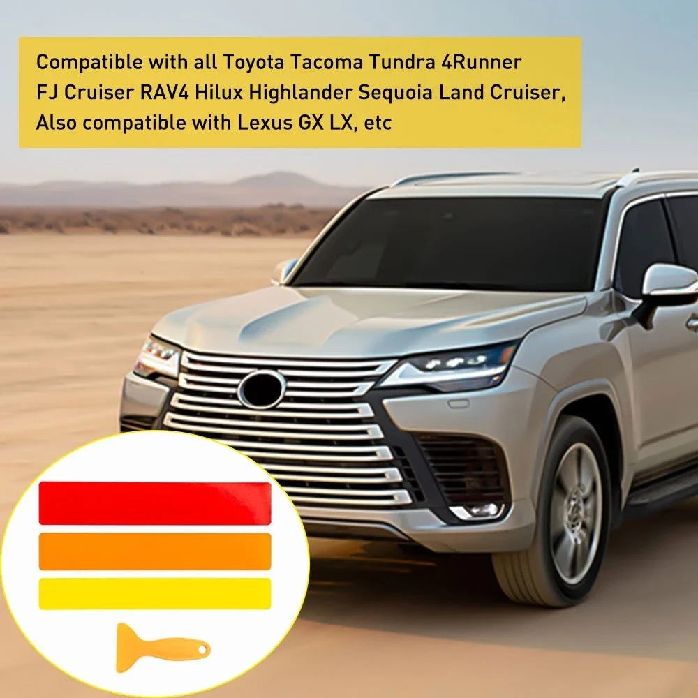 Tri-Color Stripe Decals for Toyota Tacoma/Lexus Tantu