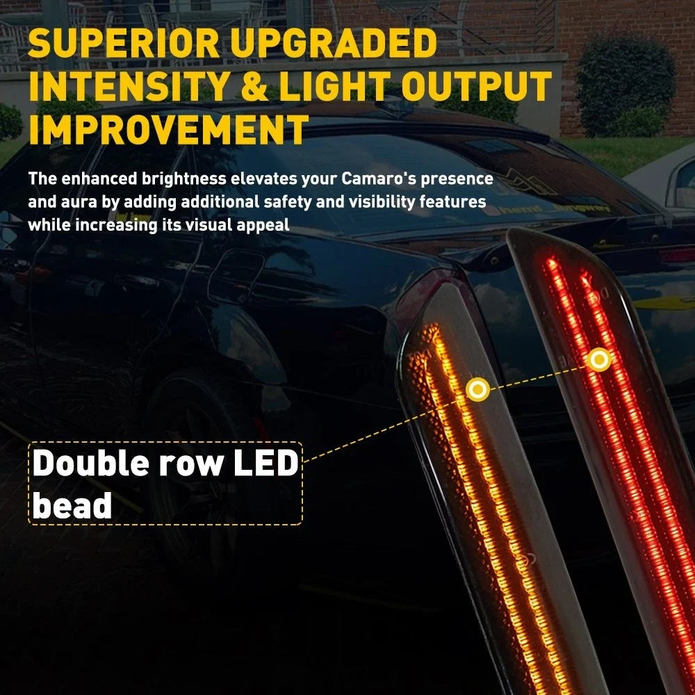 Set of 4 LED Side Marker Lights for Ford Mustang (2010–2014) Smoked