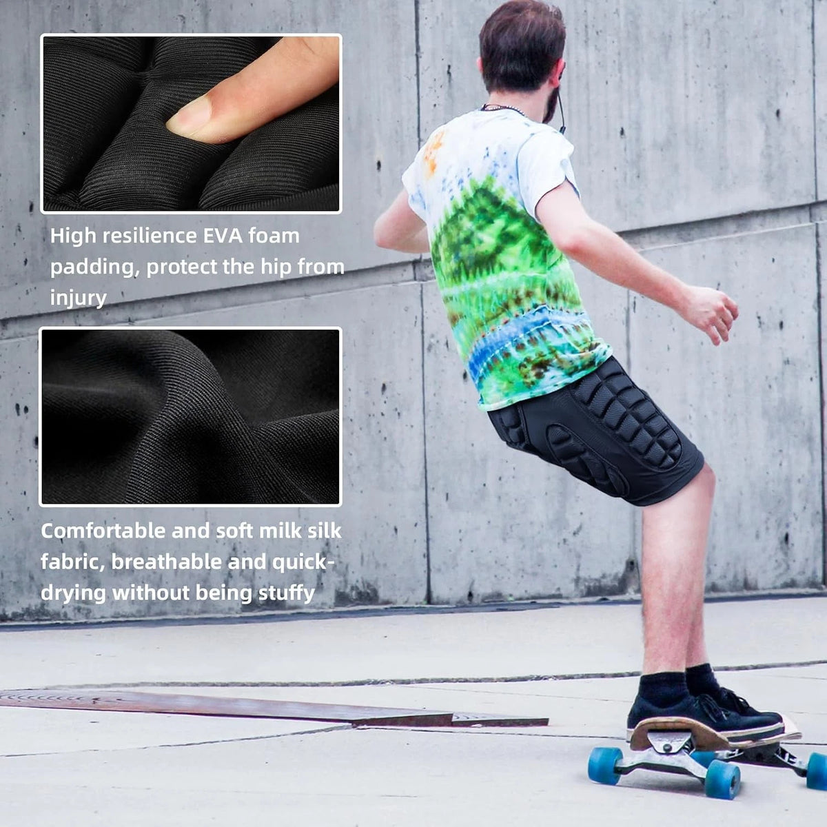 3D Hip Protection Eva Butt Pads for Protective Padded Shorts