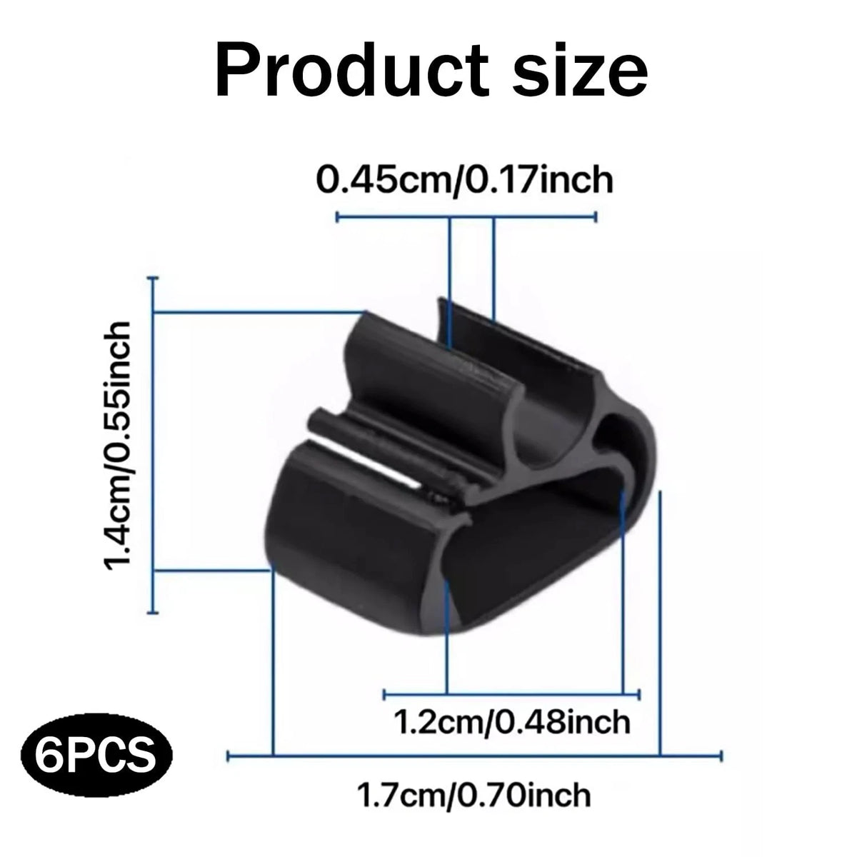 Set of 6 Wiper Washer Hose Retention Clips for Tesla