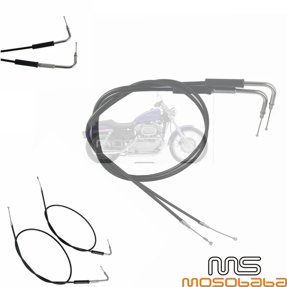 Black Throttle Cable for Harley Sportster XL883 XL1200 (1996-2015)