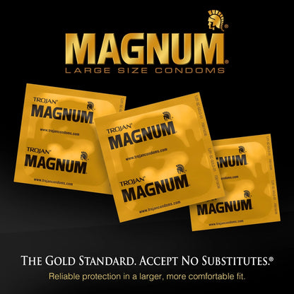 12X Magnum Lubricated Condoms for XL Size (Pack of 12)