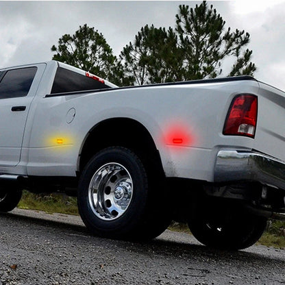 2X Clear Amber Red LED Front Side Marker Lights for Dodge Ram 2500 3500 (2010–2018)