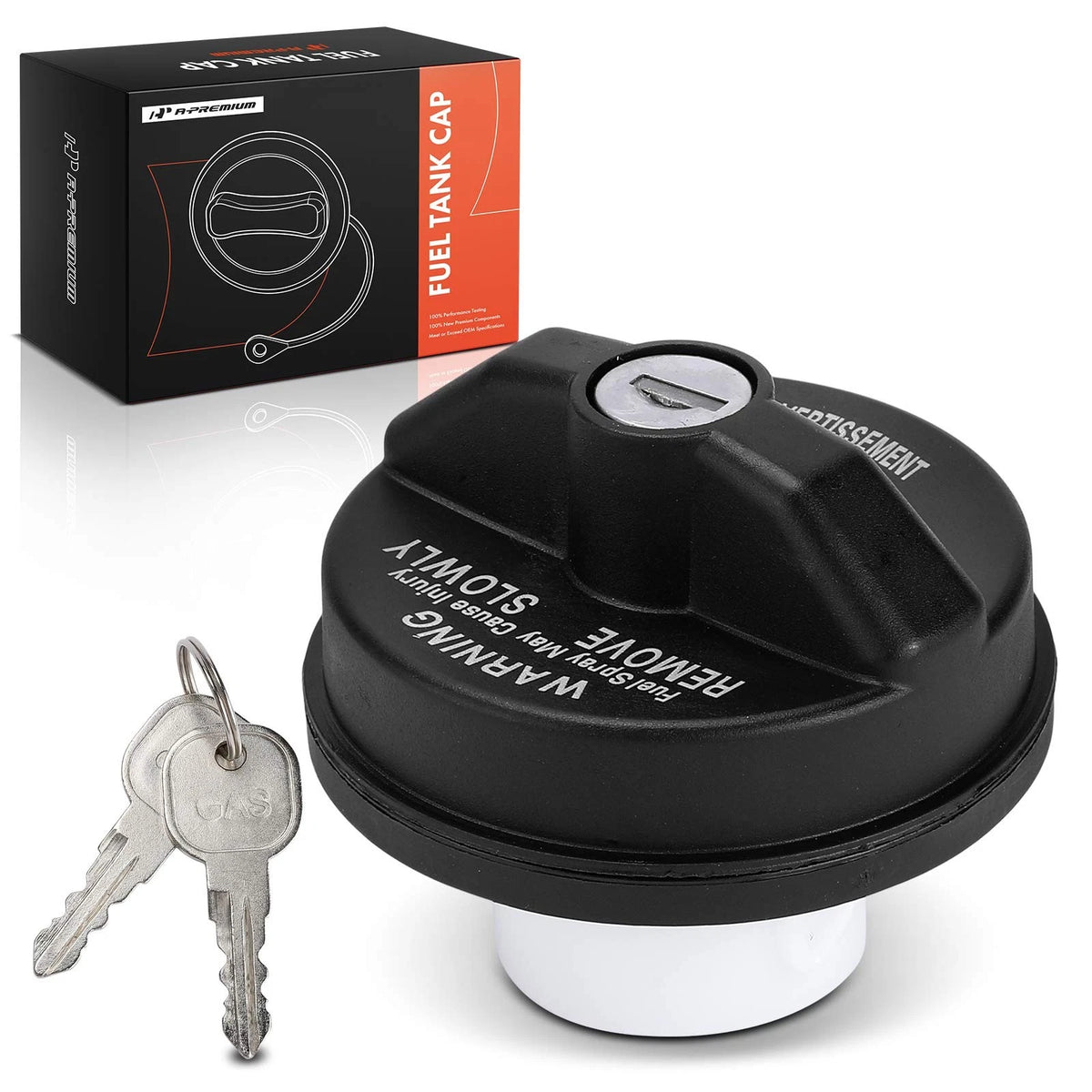 Locking Gas Fuel Cap with Keys for Jeep Wrangler, Dodge Grand Caravan (2007–2020) - 05278655AB, 5278655AB, 5278655AA