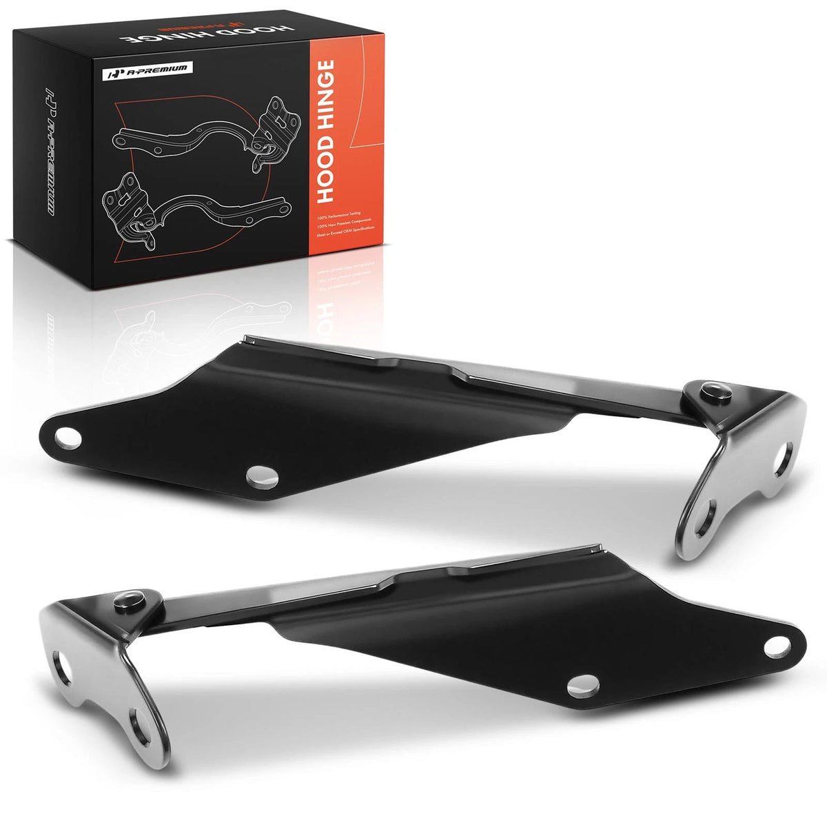 2X Hood Hinge for Ford Taurus 2008-2009, Mercury Freestyle, 6F9Z16797AA, 6F9Z16796AA, FO1236136, FO1236135