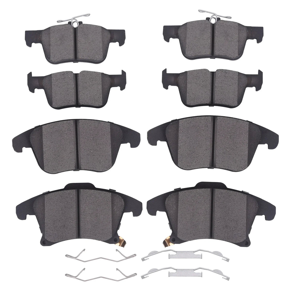 Set of 4 Brake Pads for Ford Fusion Lincoln MKZ (2013–2016)