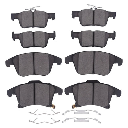 Set of 4 Brake Pads for Ford Fusion Lincoln MKZ (2013–2016)