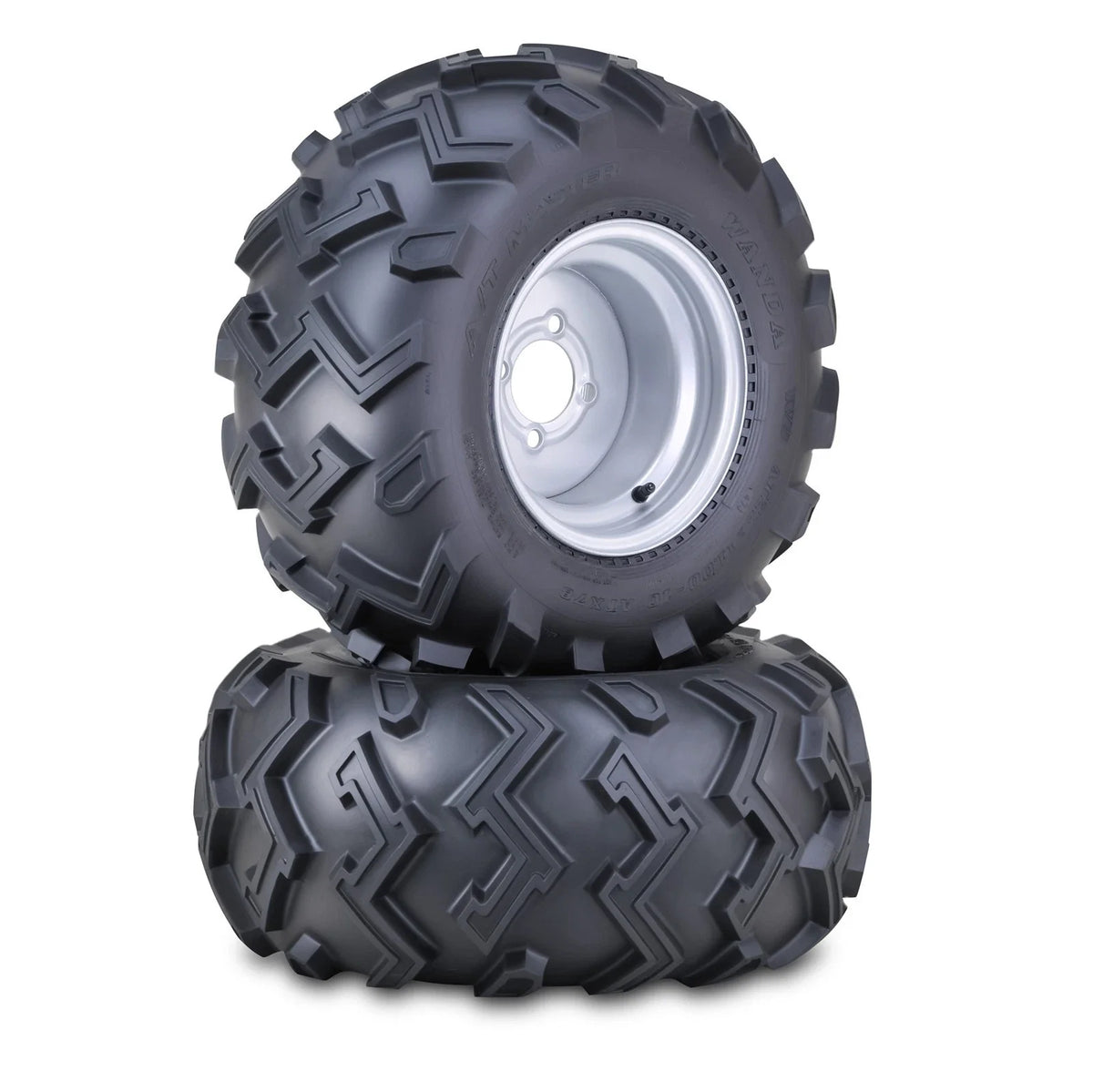 2 WANDA ATV Tire Wheel Assembly 22X11-10 6-Ply 4X4 PCD Silver Wheel (2010–2023)