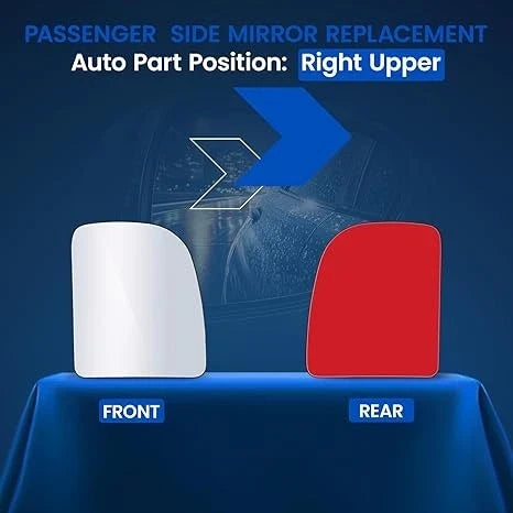 Passenger Right Upper Rear View Mirror Glass for Ford F250/350/450/550 (2008–2016)